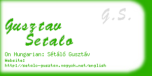 gusztav setalo business card